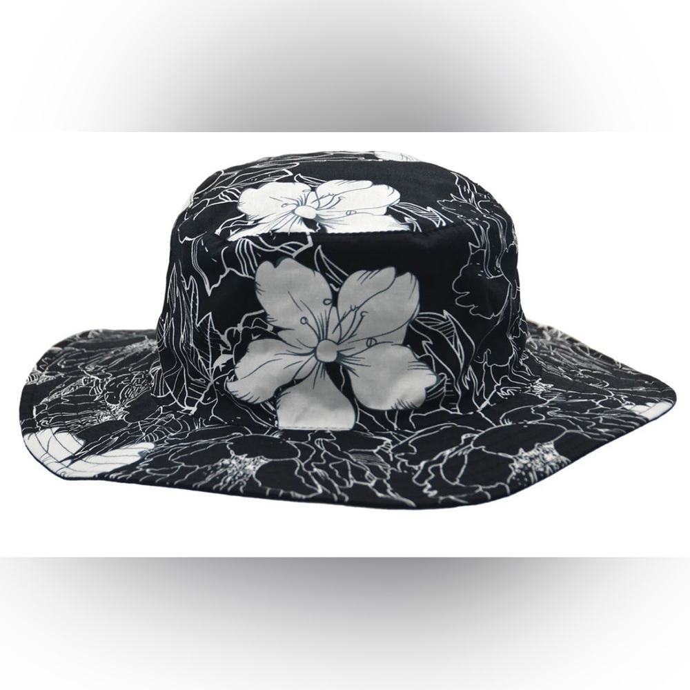 Hat bucket Cotton 2.5” brim Reversible Floral New CH98